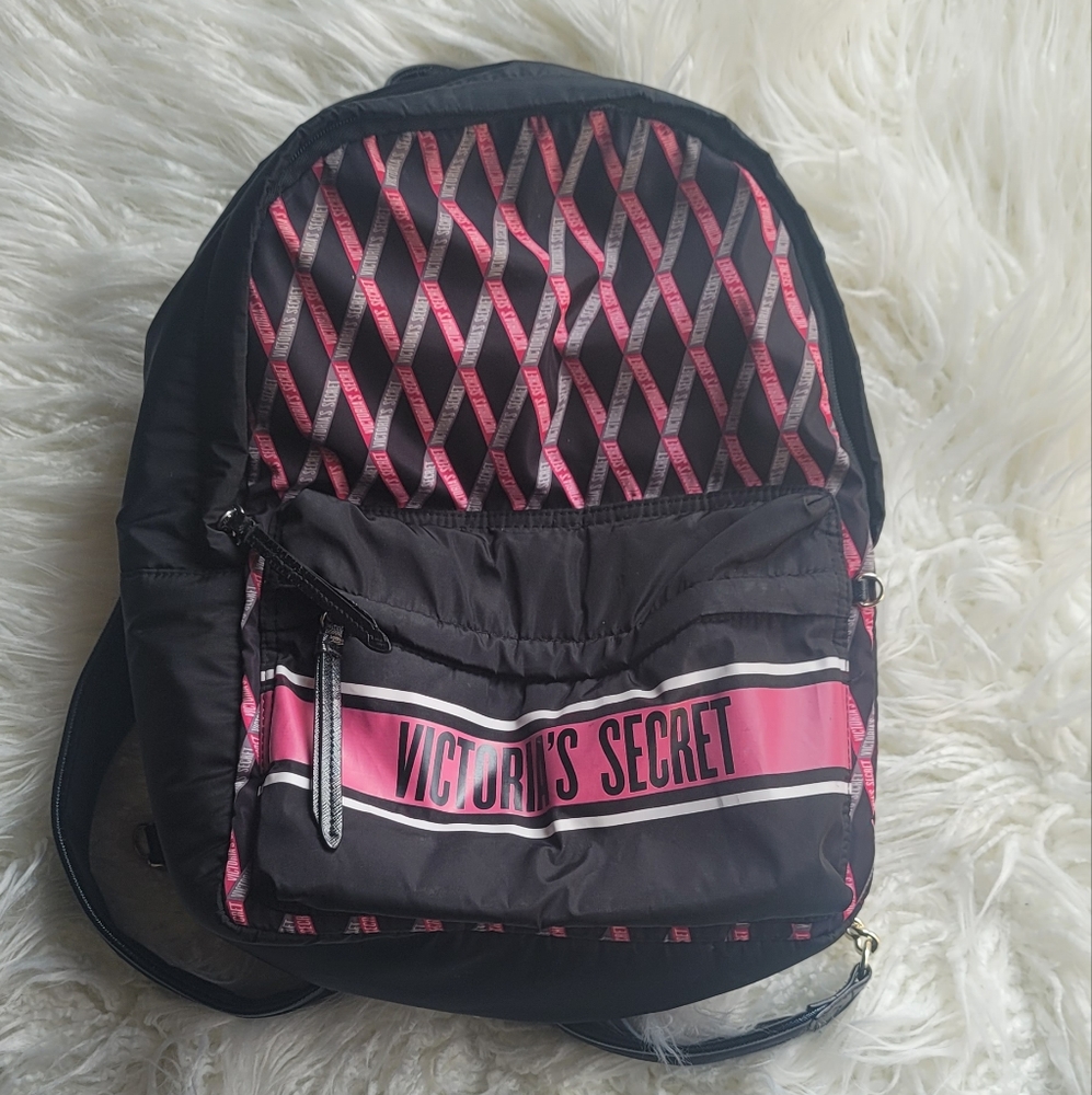 Victoria's Secret Black Pink Backpack